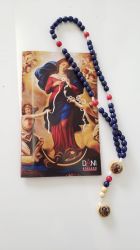 Terço Nossa Senhora Desatadora dos Nós Em Madeira 22 cm com Folheto de Oração 