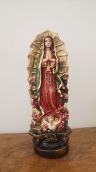 Linda Imagem Nossa Senhora de  Guadalupe em Gesso 21 cm Rica em Detalhes na Pintura 
